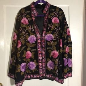 Hand-stitched Embroidered Wool Jacket